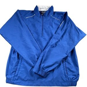 Page & Tuttle Windproof‎ Water Resistant Golf Pullover Jacket Mens Medium Blue